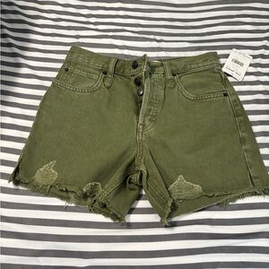 We The Free High Waist Olive Shorts